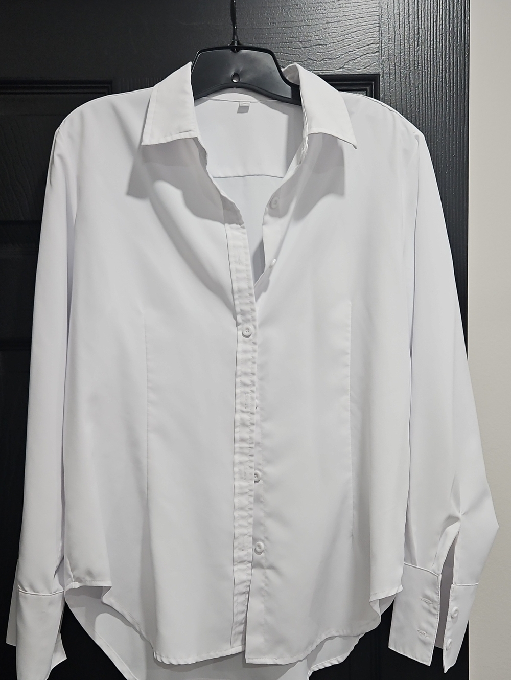 White Classic Button-Up Men's Shirt